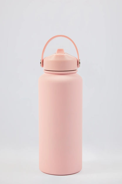 Thermos Water Bottle in Bubblegum Pink