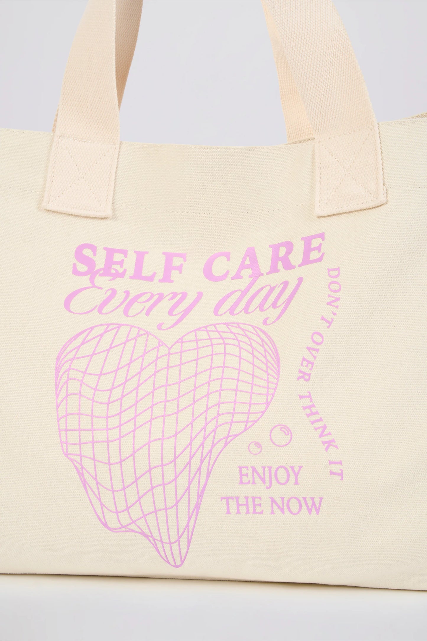 Oversized Canvas Tote Bag in Eggshell