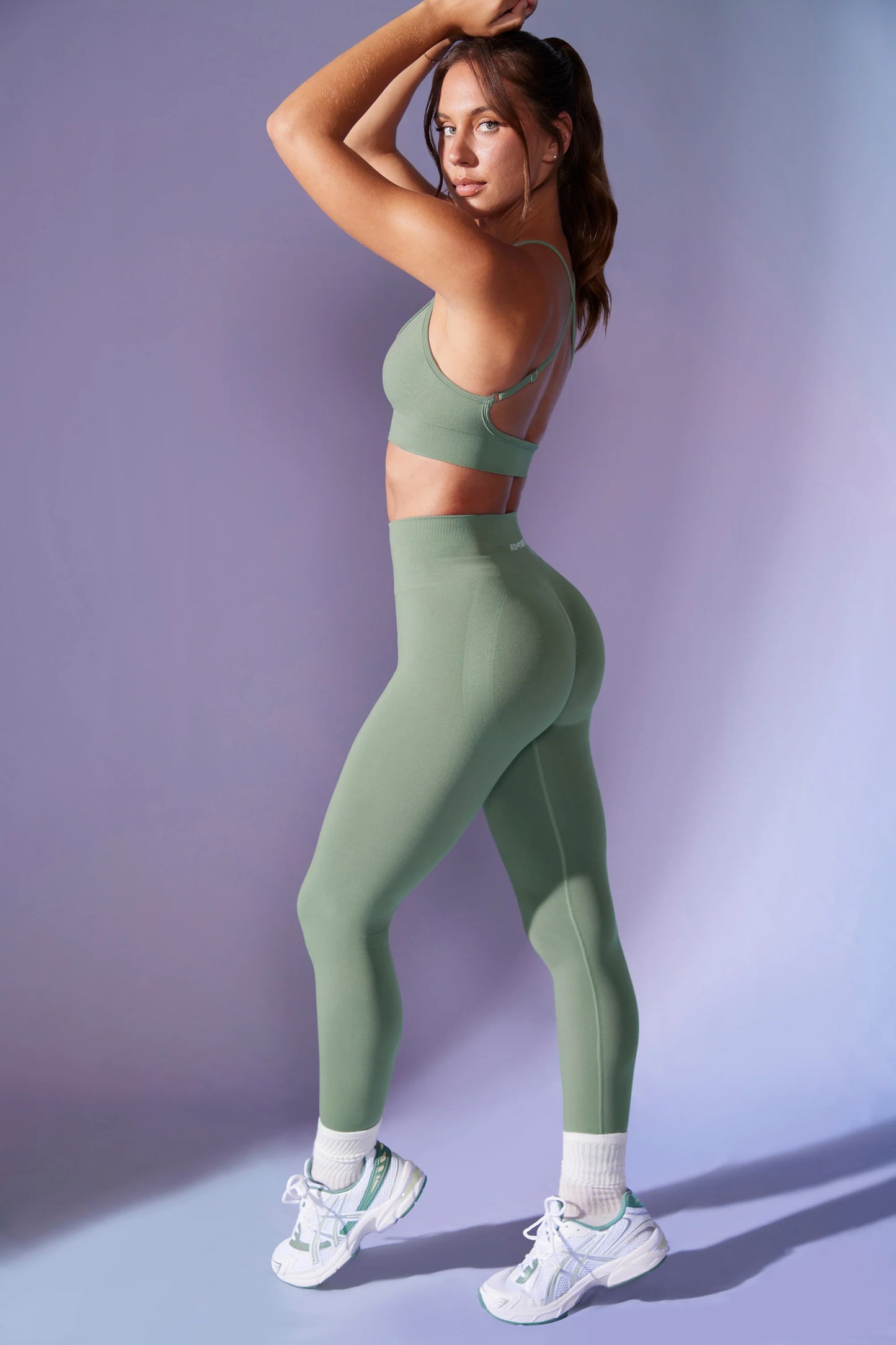 High Waist Define Luxe Leggings in Sage