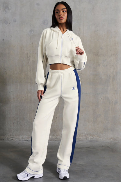 Wide Leg Sweatpants in White