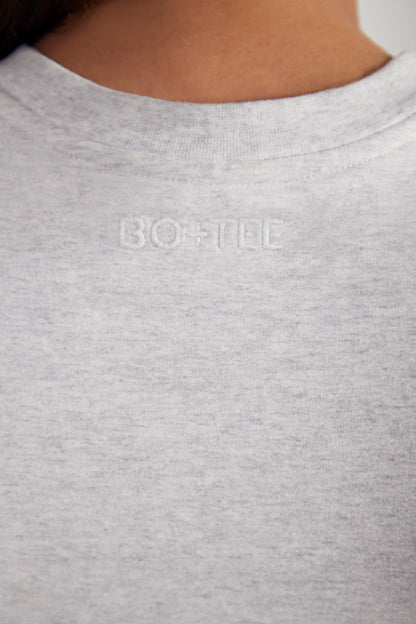 Cap Sleeve Baby Tee in Heather Grey