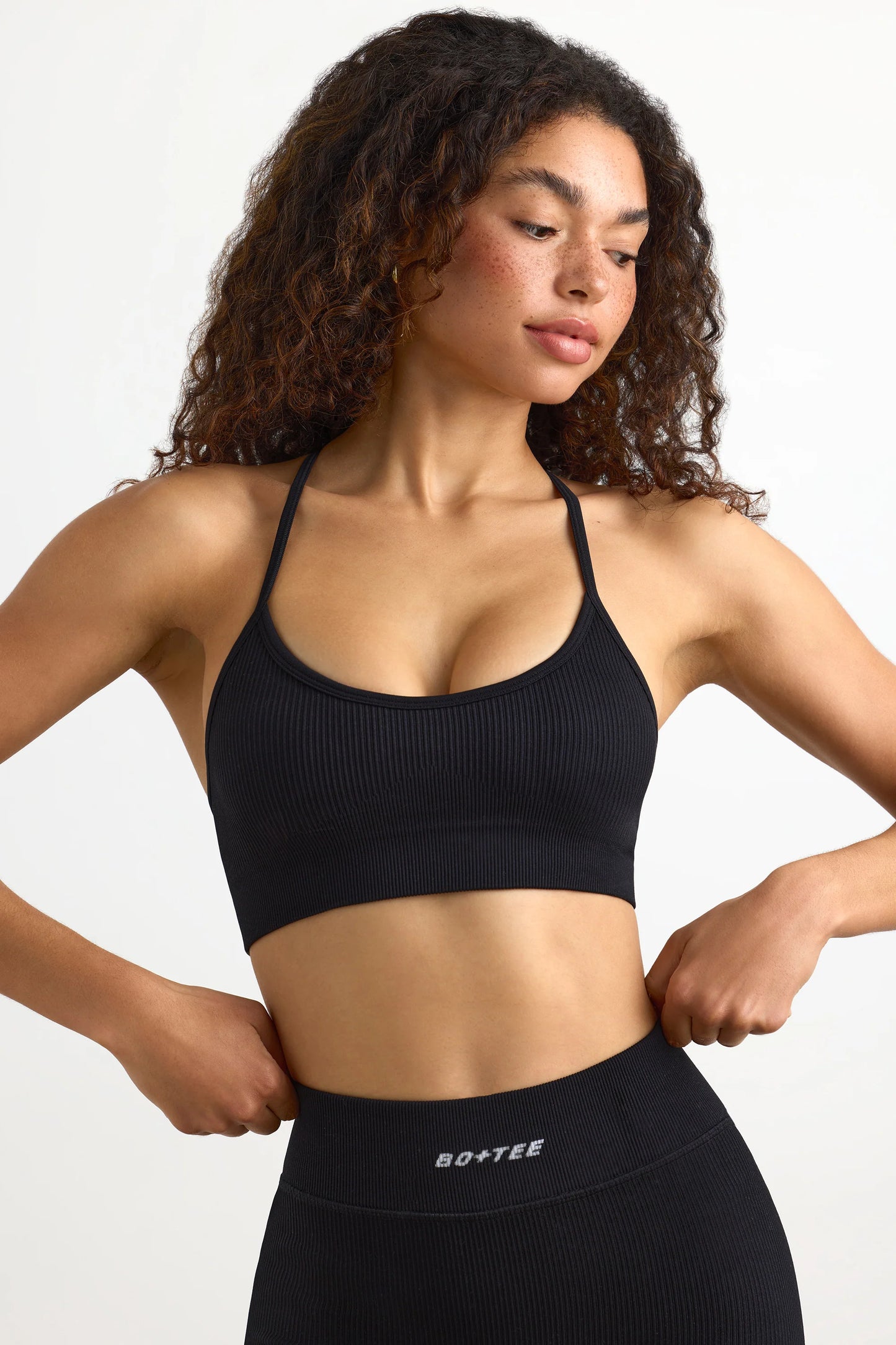 FlexiRib Y-Back Sports Bra in Black