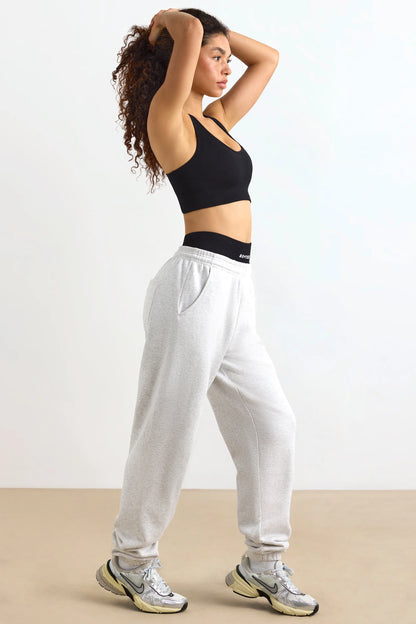 Mid-Rise Joggers in Heather Grey