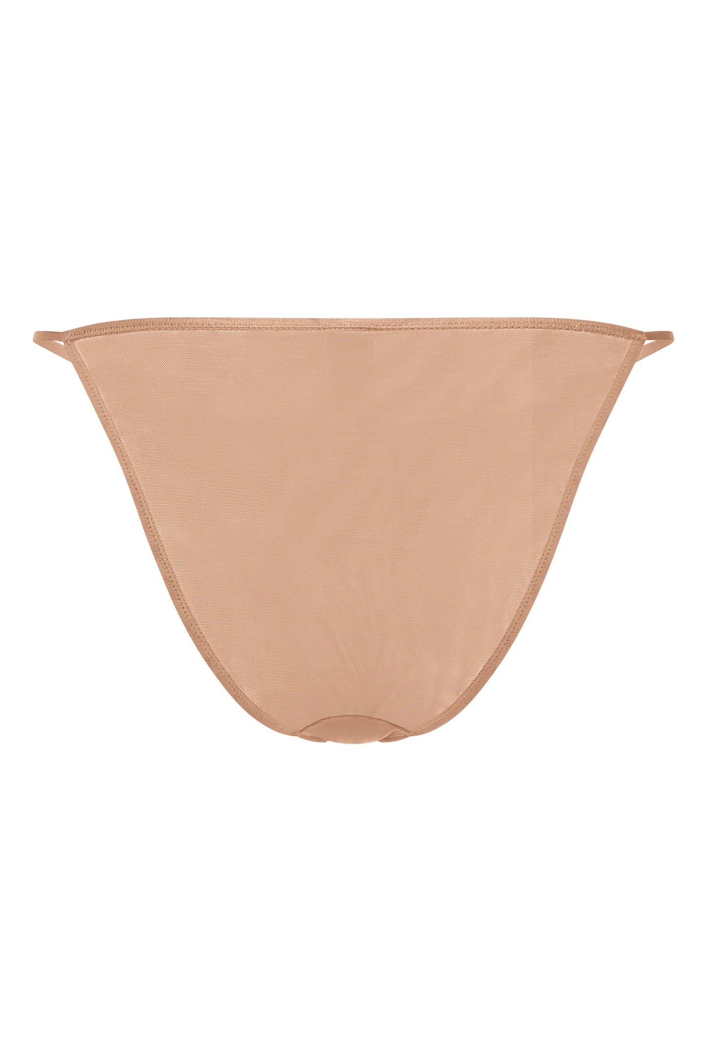 Soft Mesh String Bikini in Warm Peach