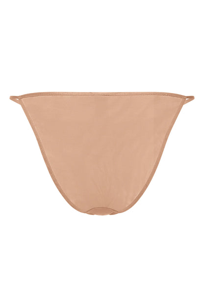 Soft Mesh String Bikini in Warm Peach