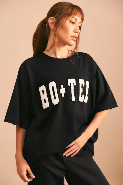 Oversized Short Sleeve T-Shirt in Black