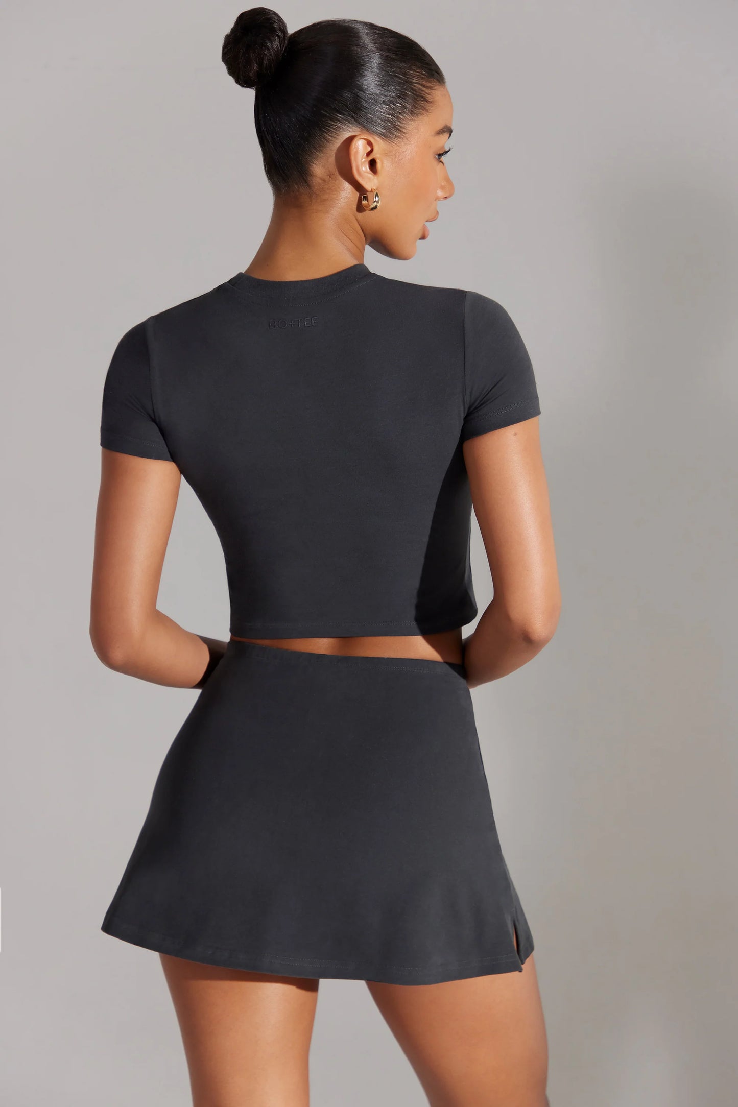 A-Line Mini Skort in Washed Black