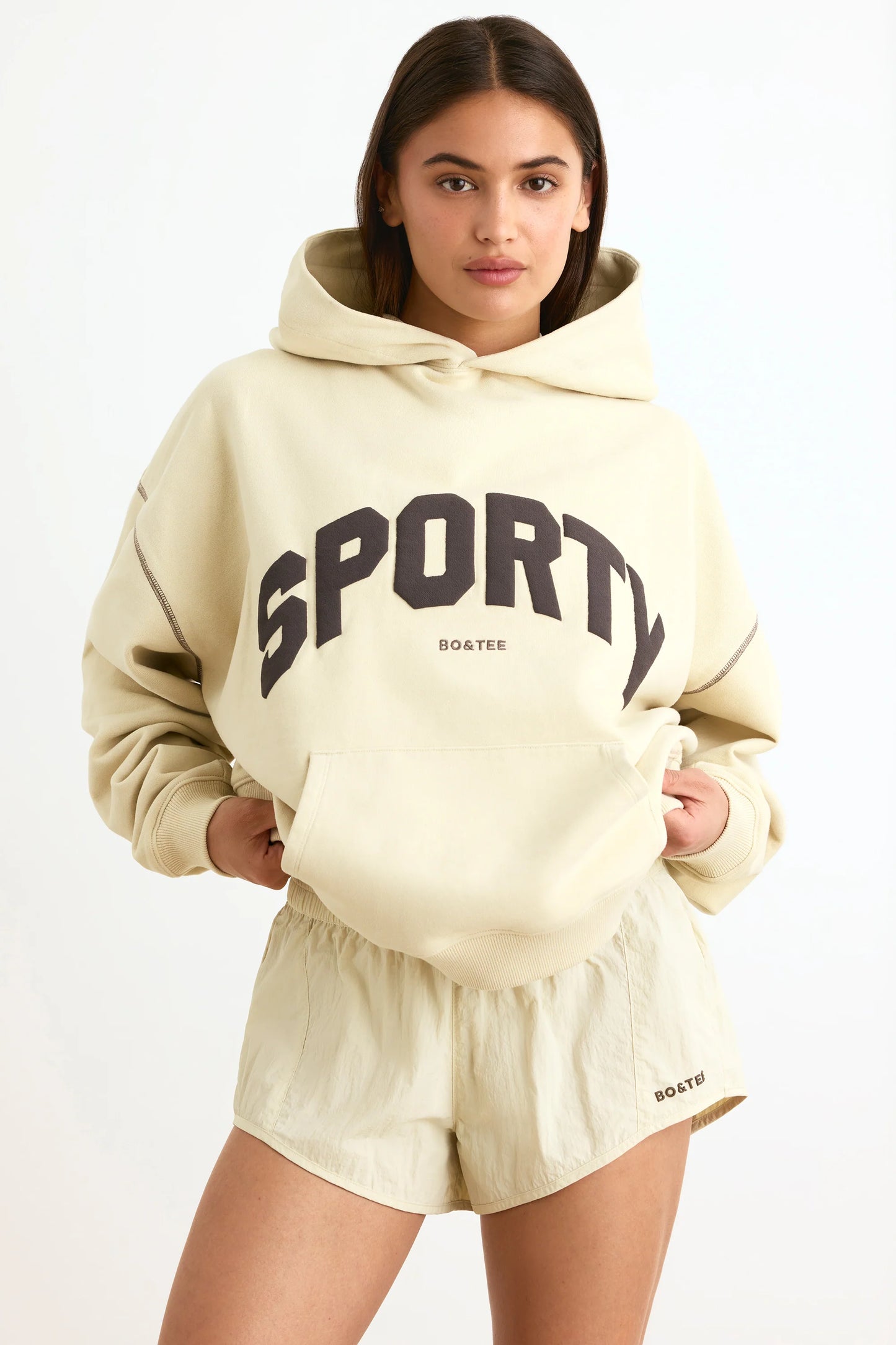 Oversized Hoodie in Bone