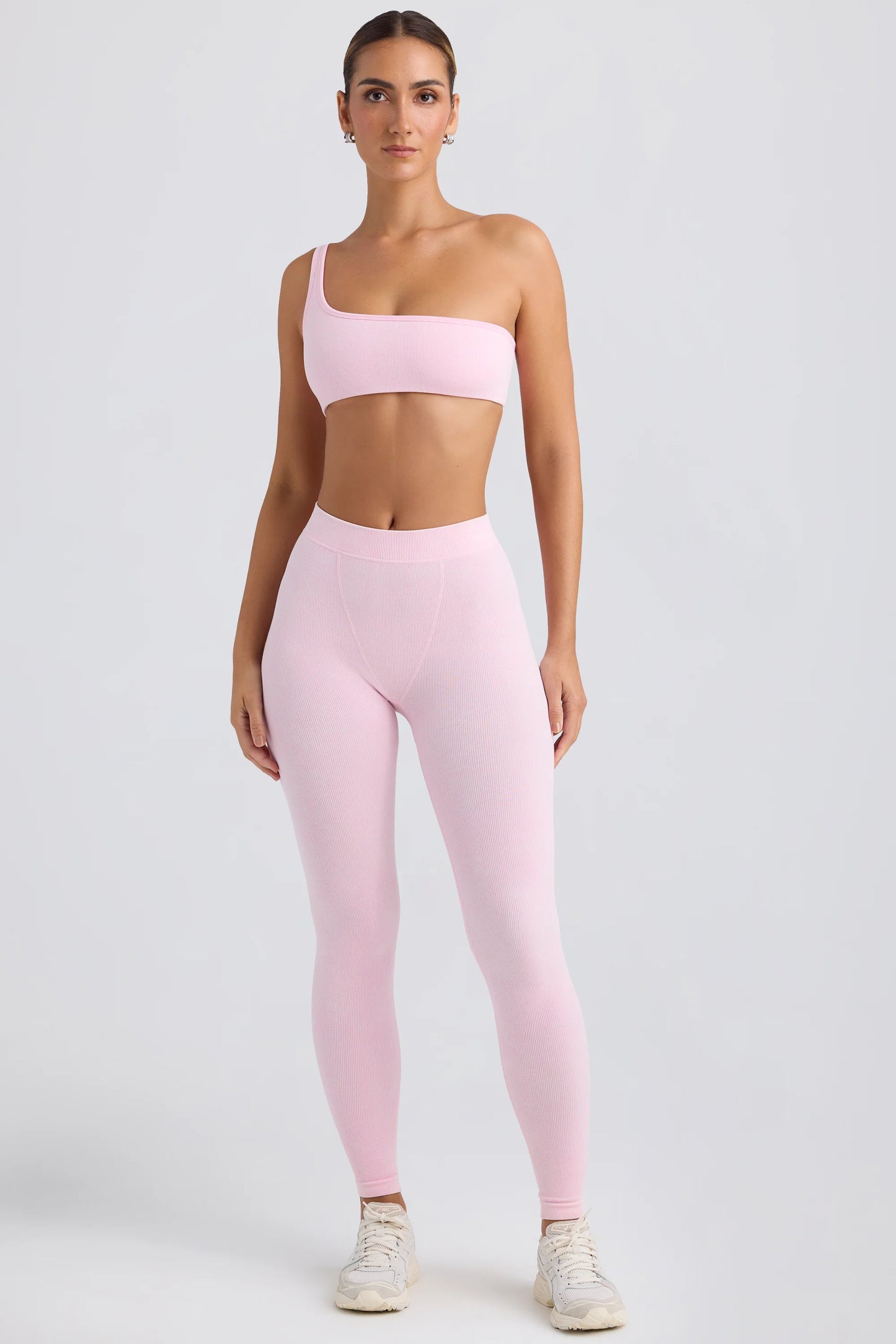 Seamless Rib Leggings in Washed Ice Pink