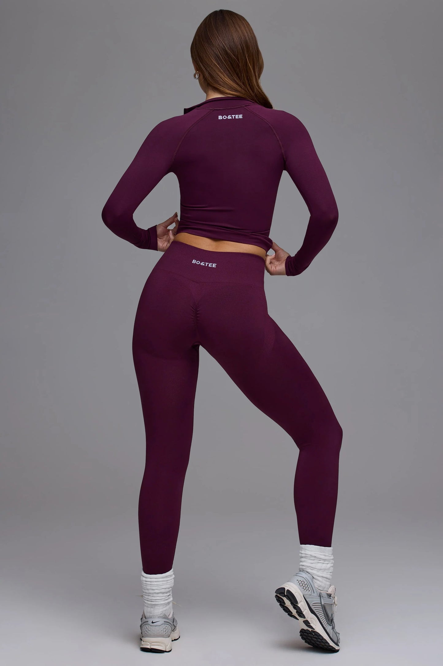 Define Luxe High-Waist Leggings in Grape