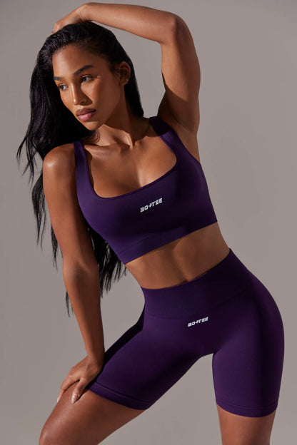 High Waist Super Sculpt Biker Shorts in Purple