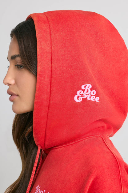 Oversized Hoodie in Red